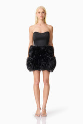 Asher Strapless Mini Dress in Black