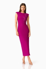 Dahlira Column Maxi Dress in Orchid Pink