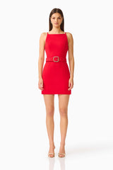 CURAAE Aris Mini Dress in Red