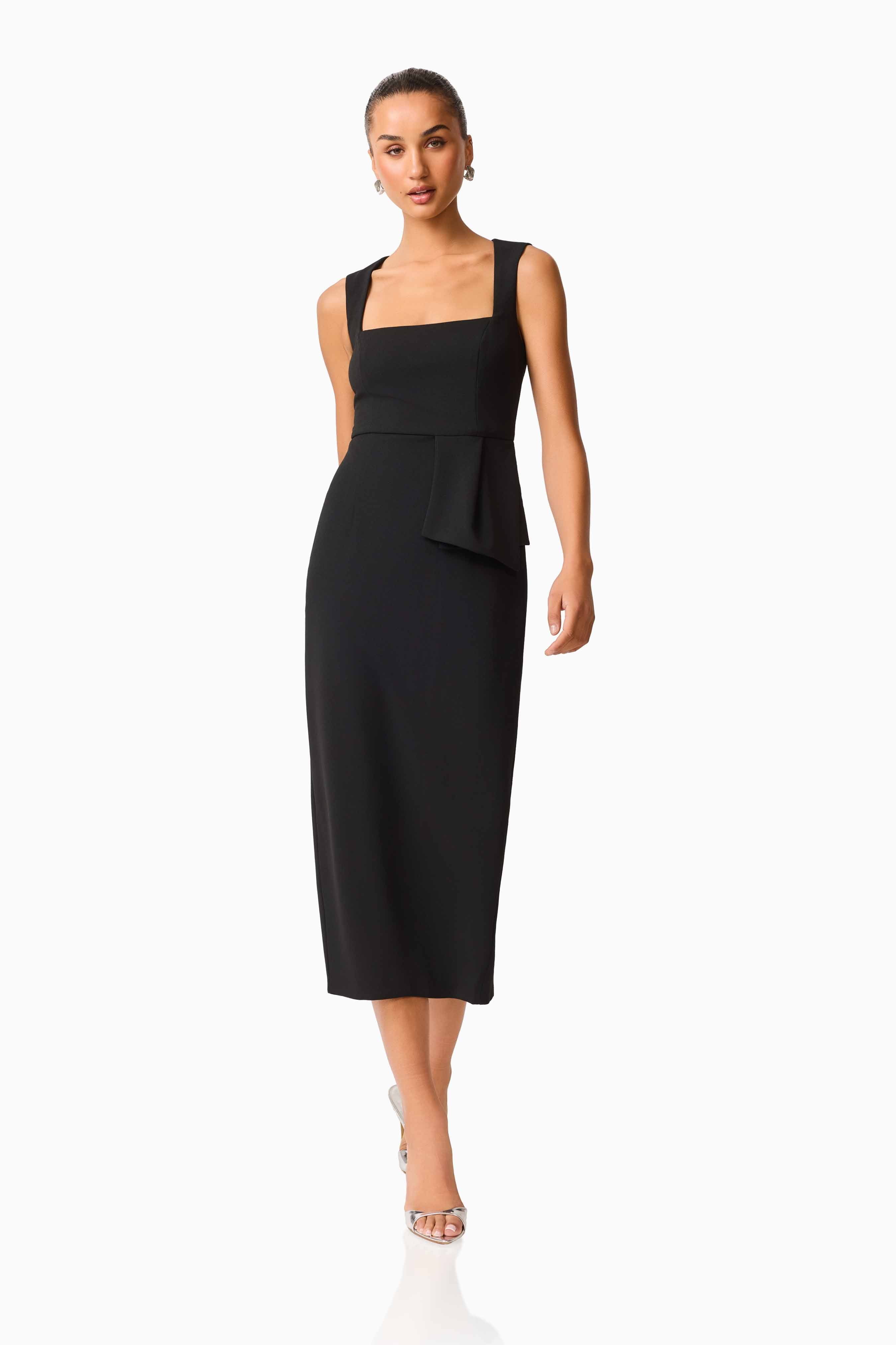 CURAAE Opaline Midi Dress in Black
