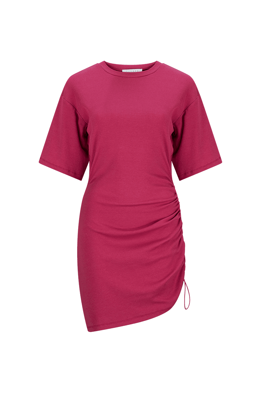 CURAAE Peony Short Sleeve Mini Dress in Pink