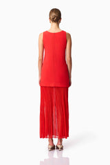 CURAAE Etoile Maxi Dress in Red