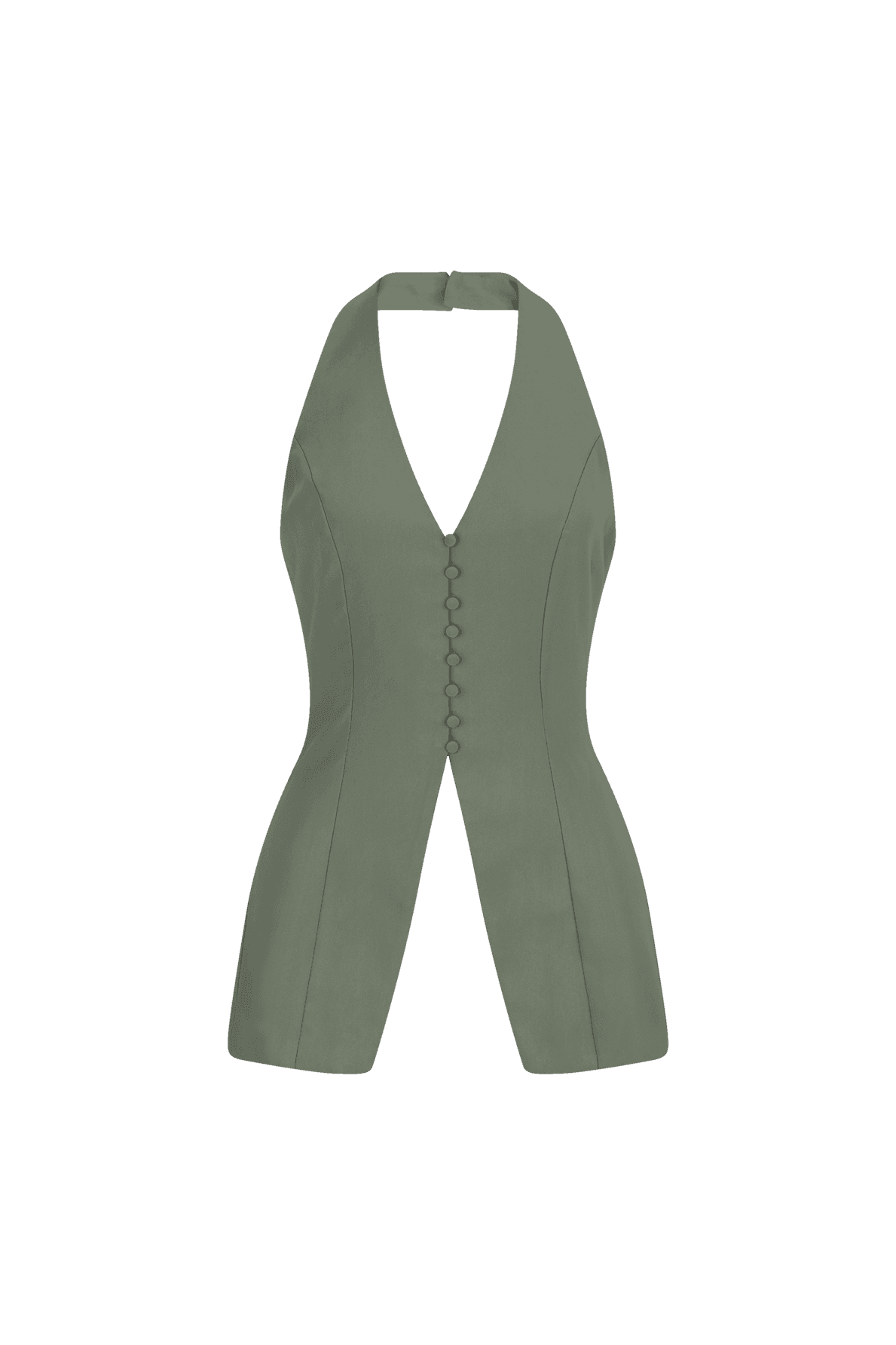 CURAAE Catalina Halterneck Vest in Green