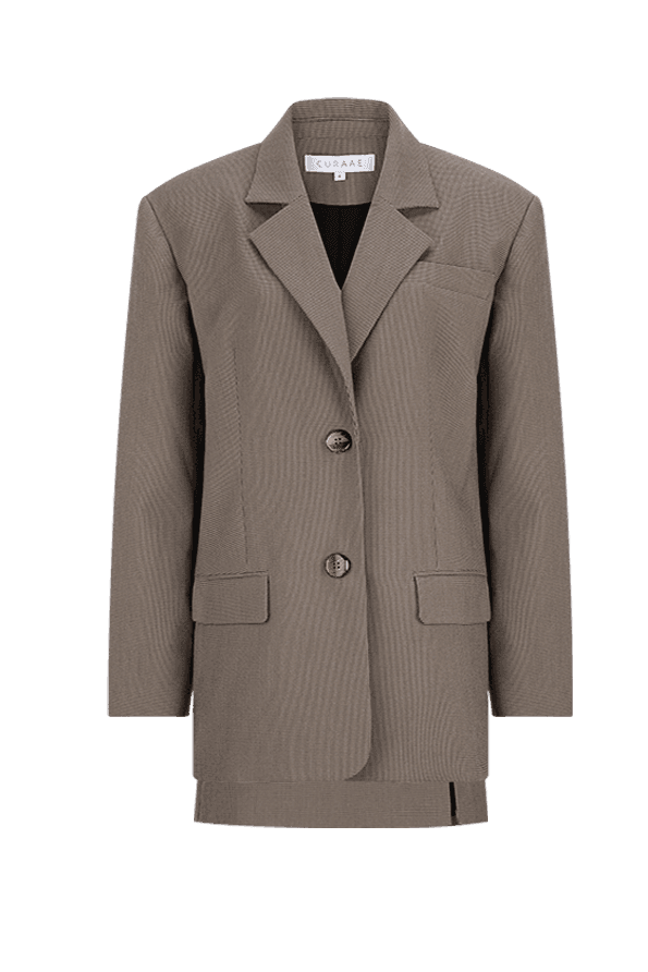 CURAAE Sydney Set in Brown Houndstooth