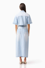 CURAAE Silvie Denim Top & Skirt Set