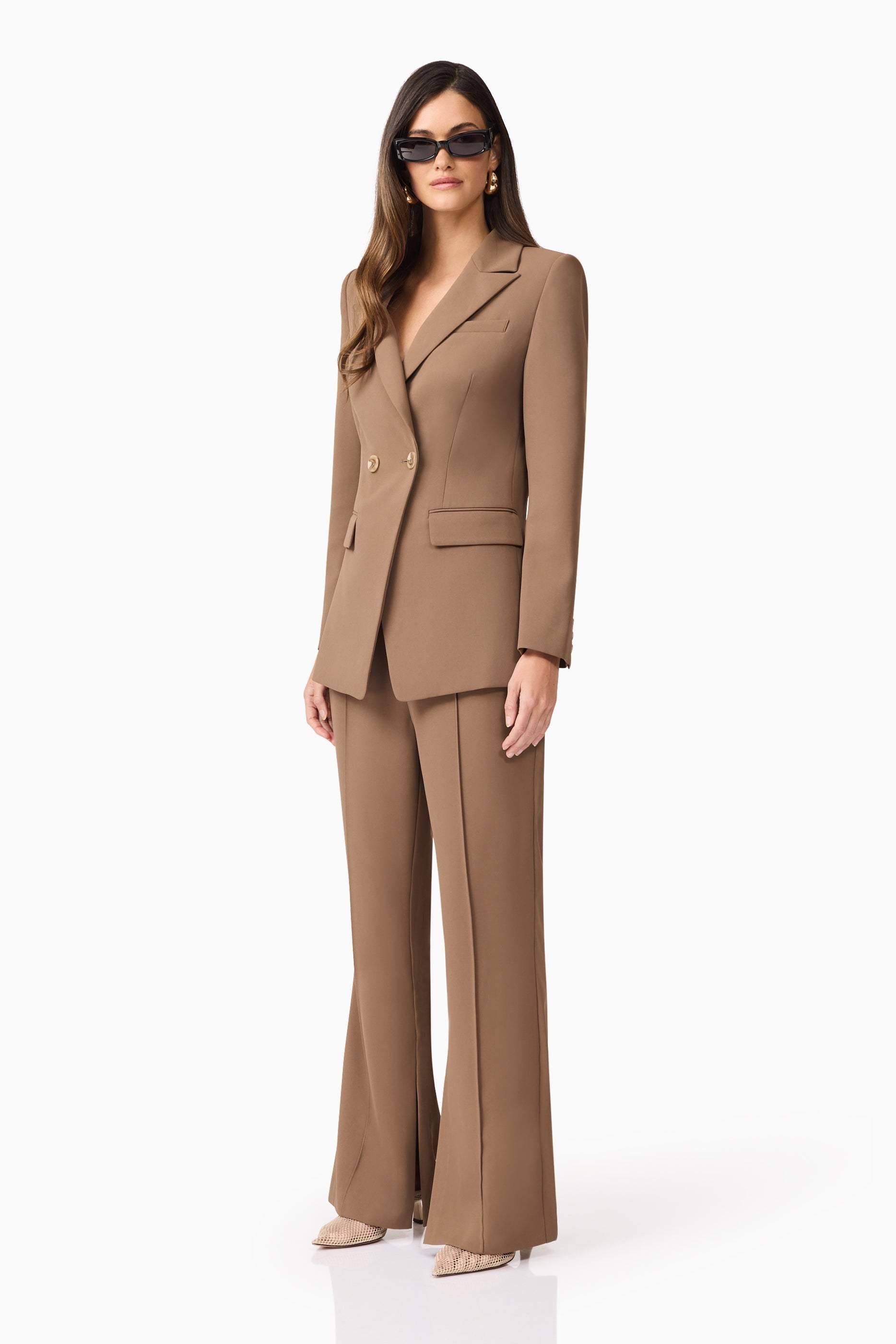 CURAAE Sandy Suit Blazer In Brown