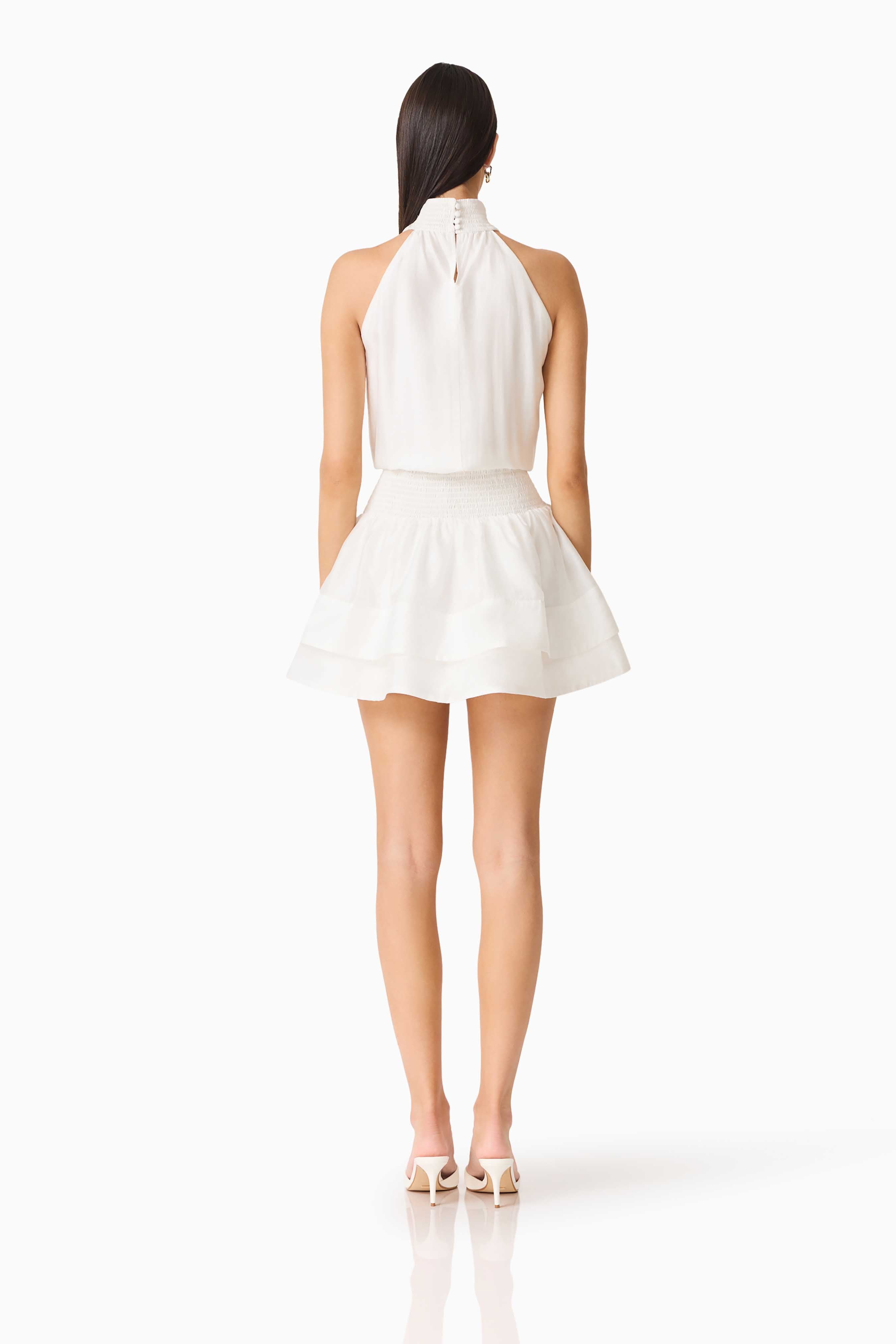 CURAAE Estrella Mini Dress in White