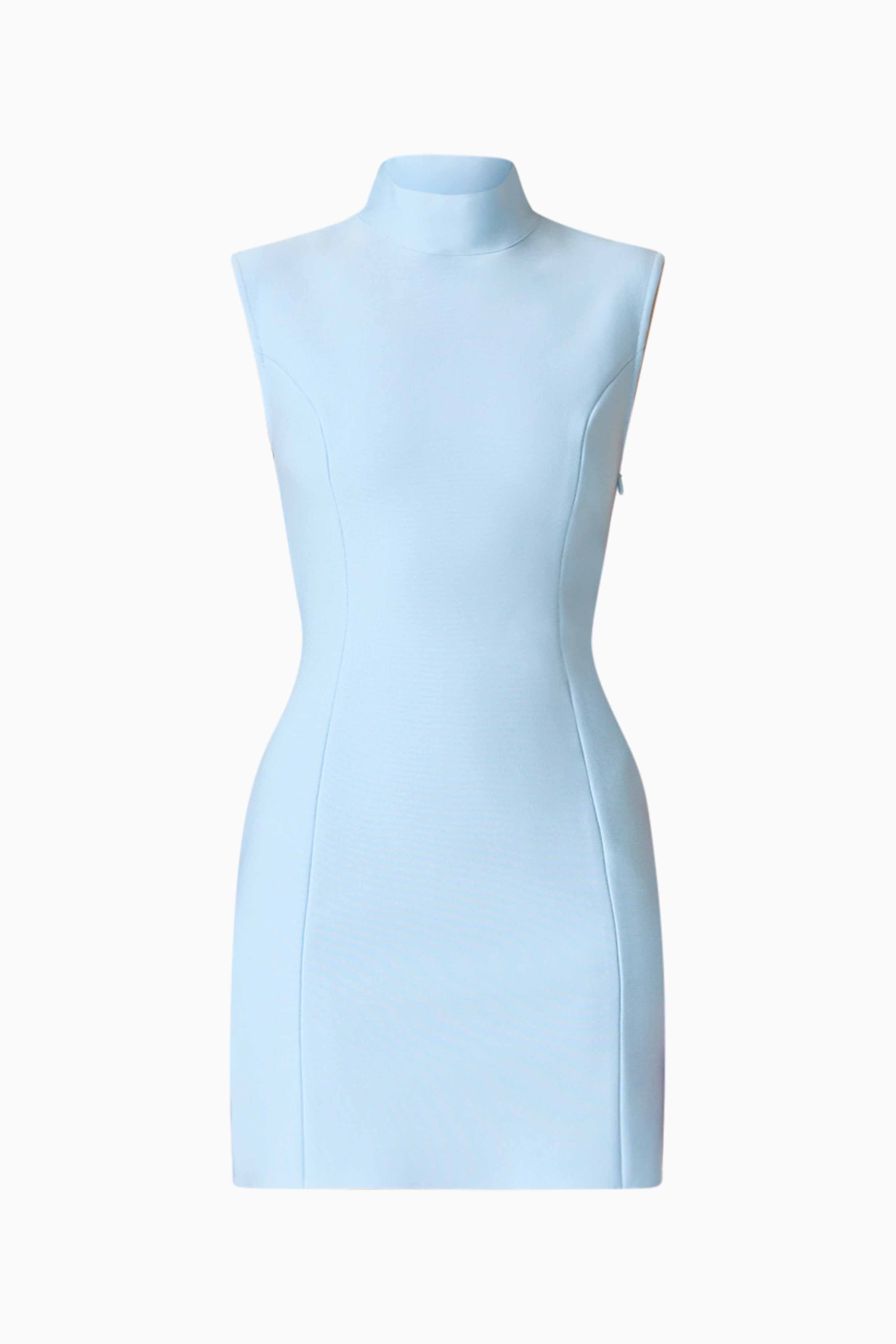 CURAAE Sacha Mini Dress in Baby Blue