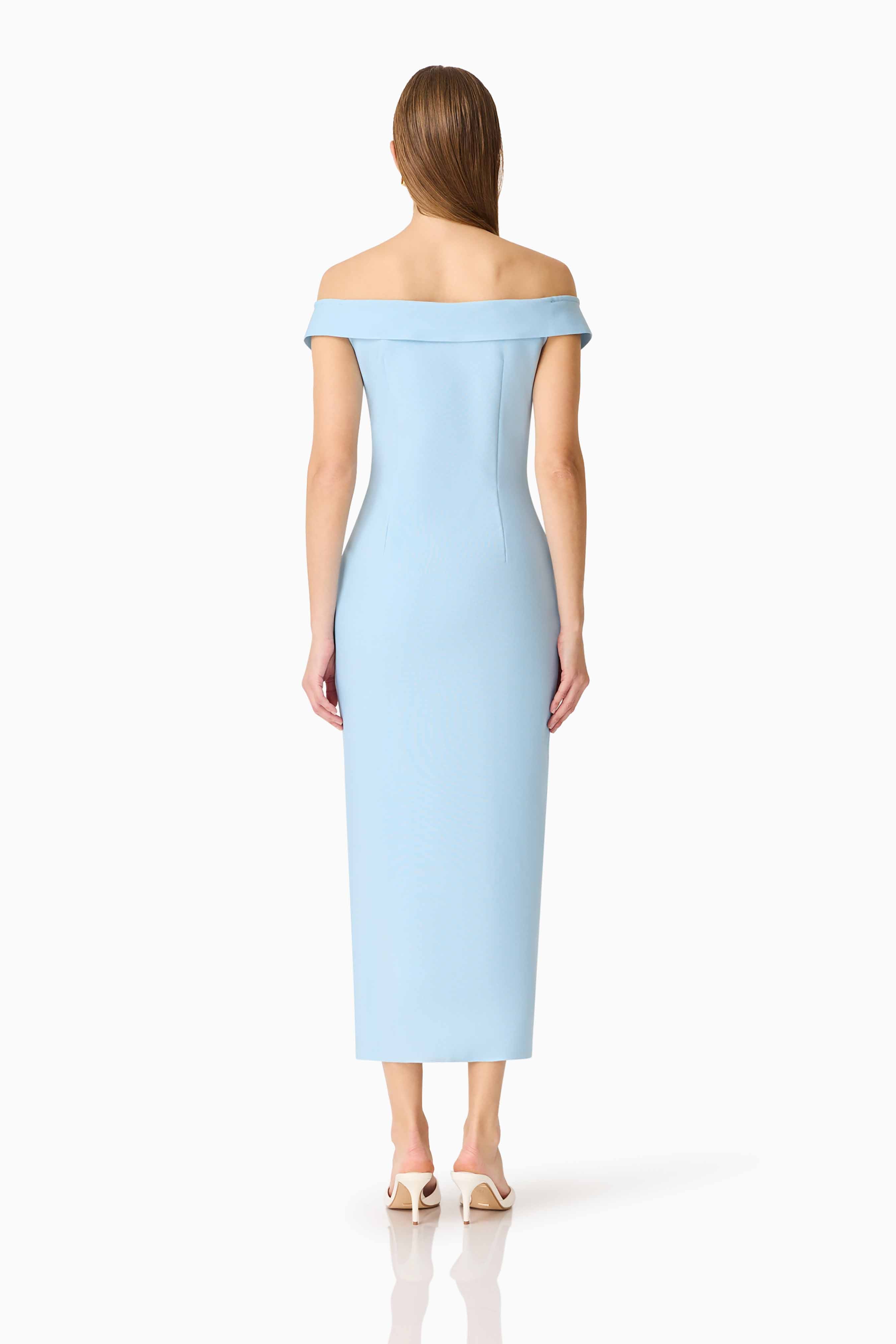CURAAE Sacha Maxi Dress in Baby Blue