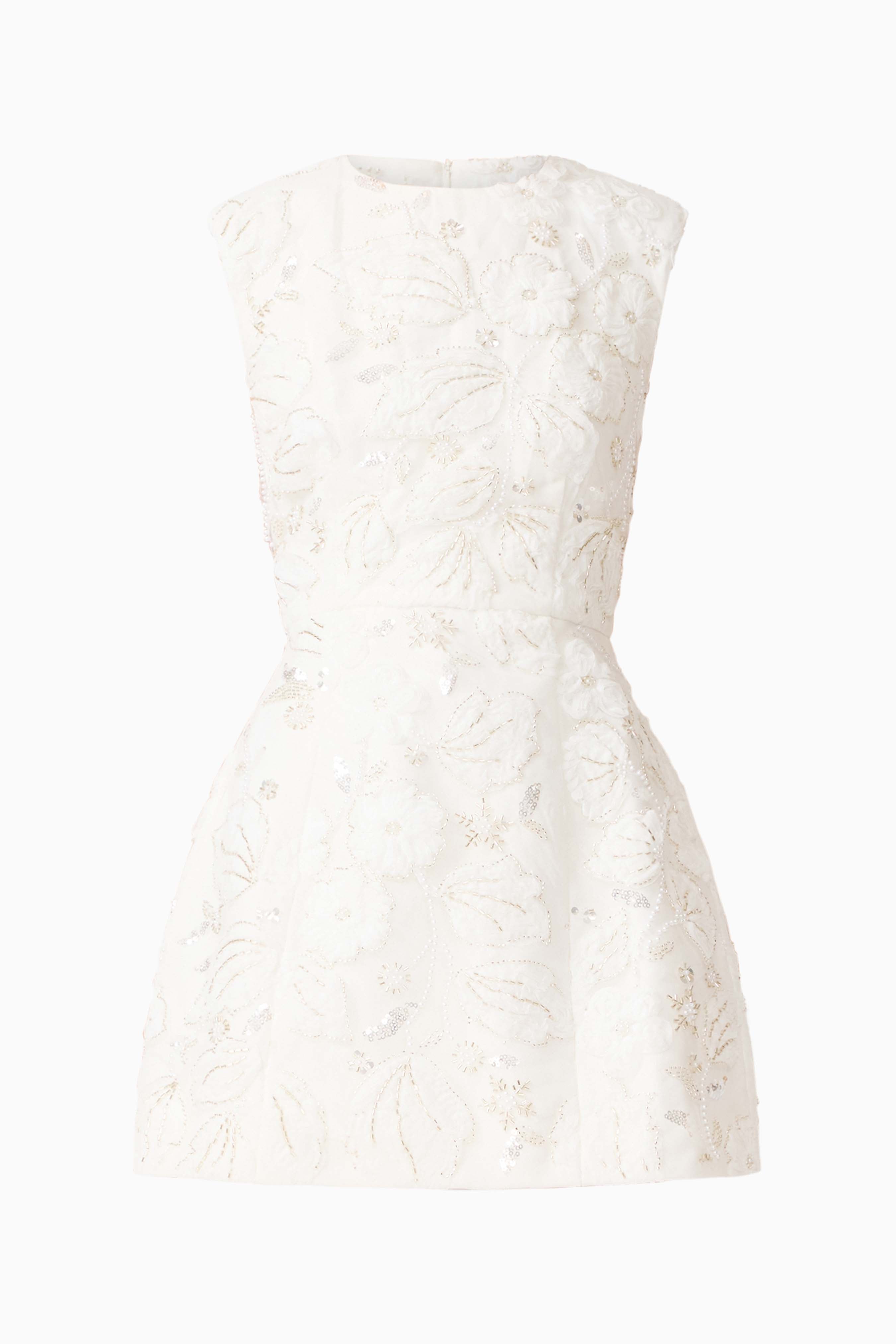 Carol Tulip Mini Dress in White