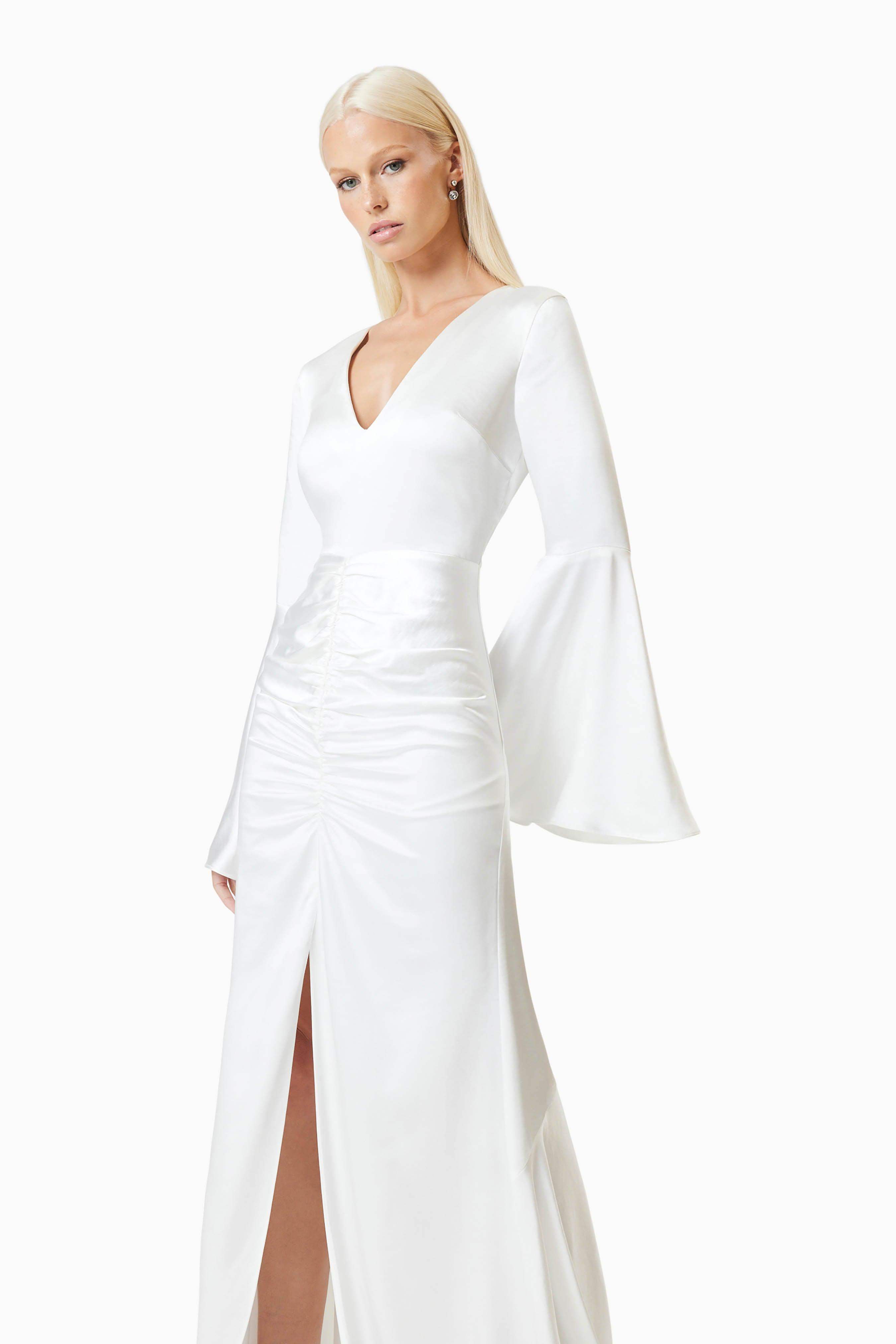 Clementine Eventwear Maxi Gown In White