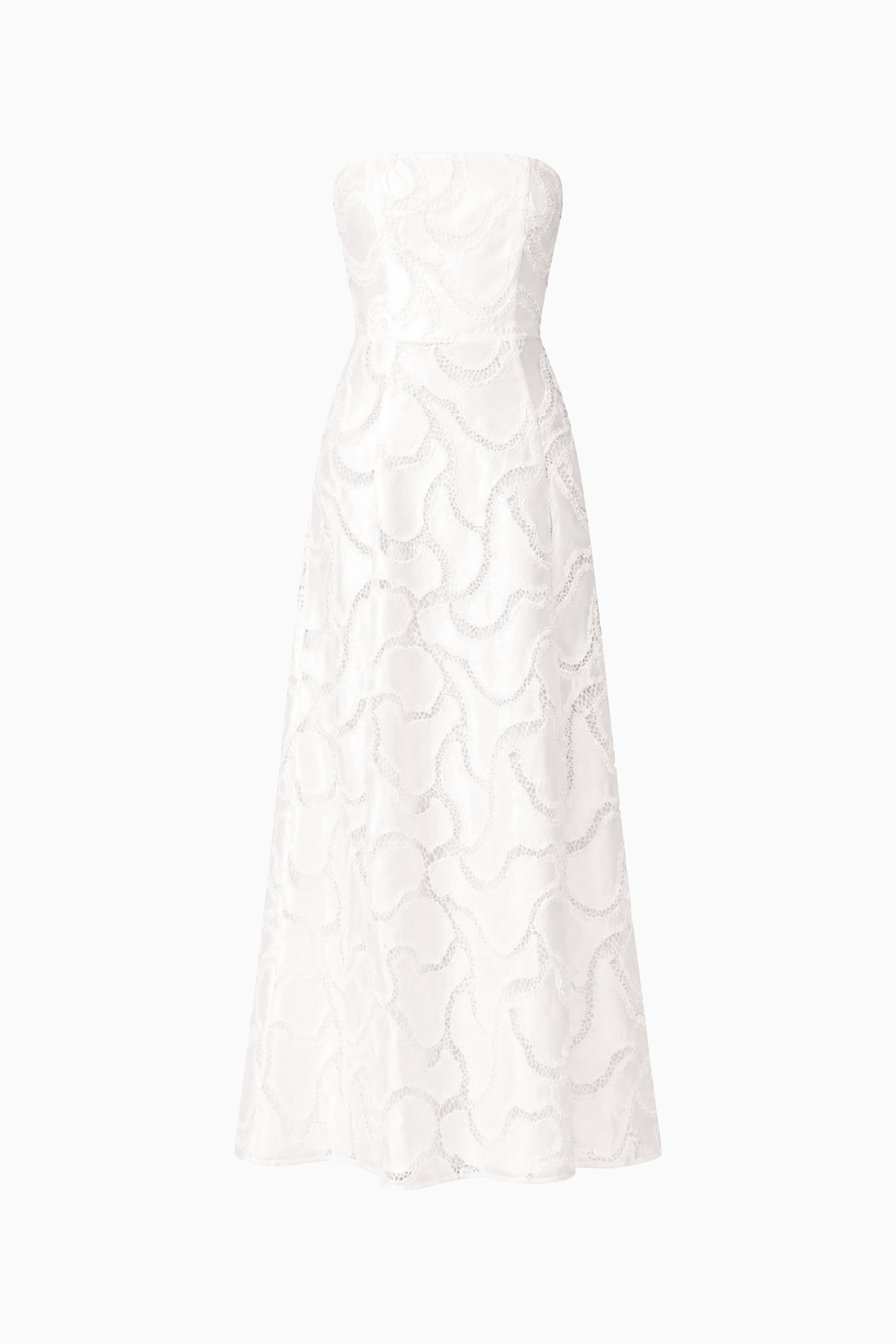 Elara Beaded Gown in White