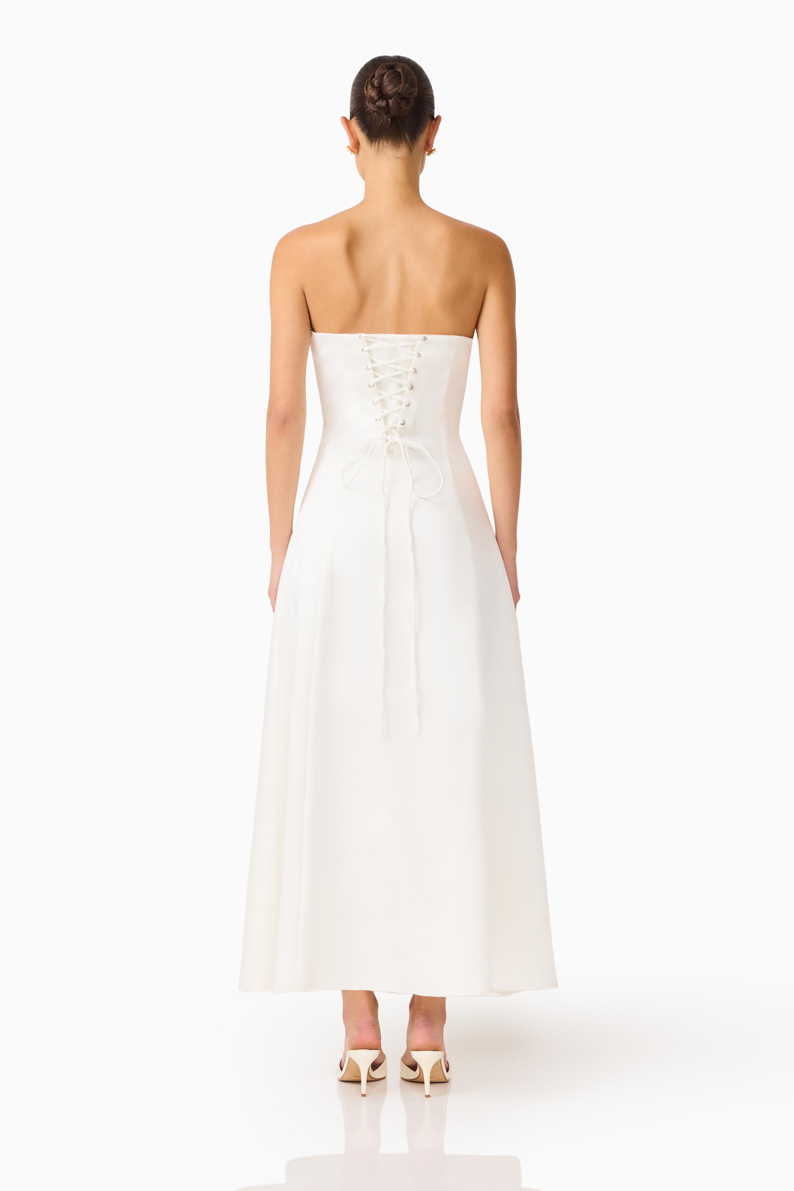 Espera Strapless Gown in White