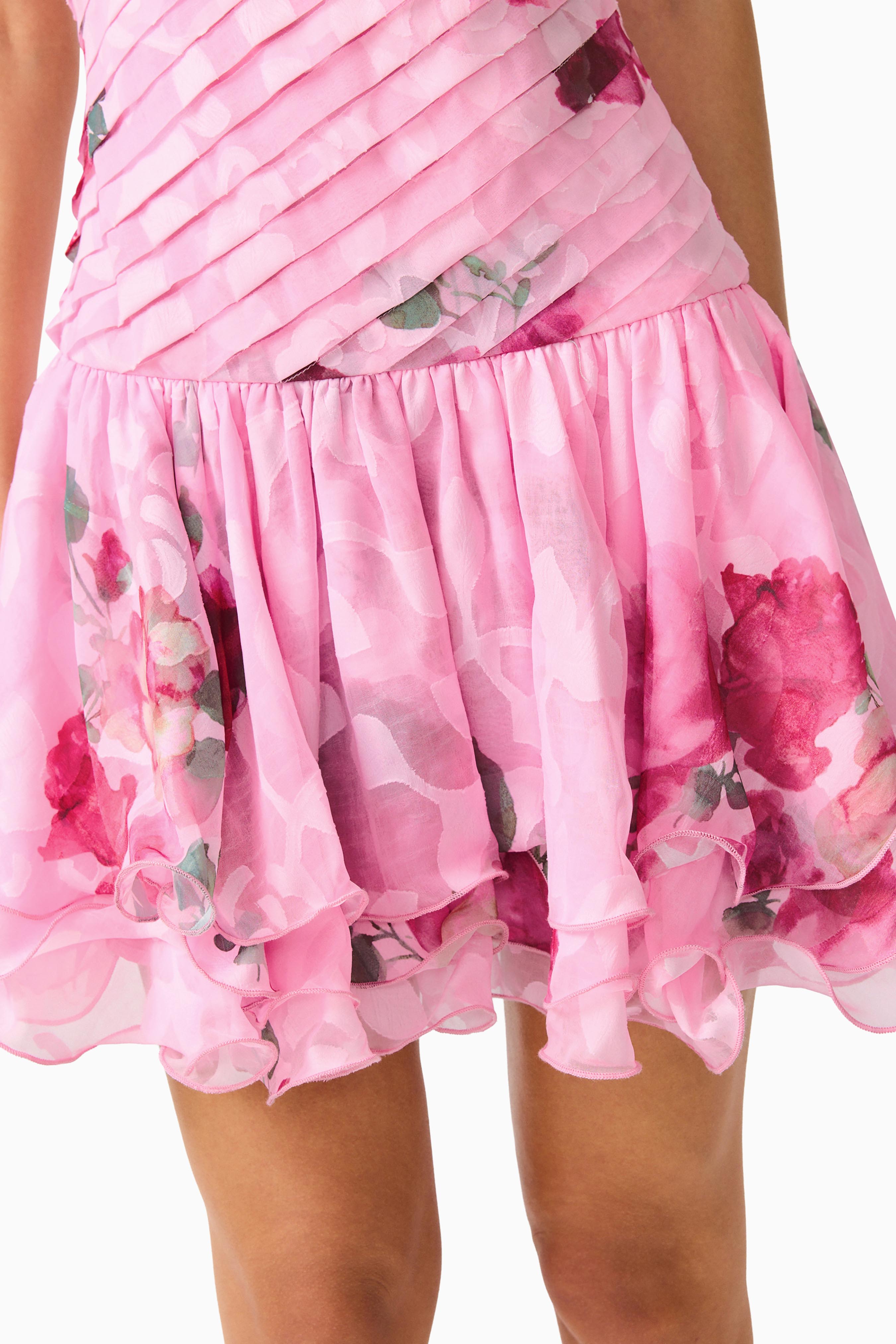 Eleanora Drop Waist Mini in Pink Floral