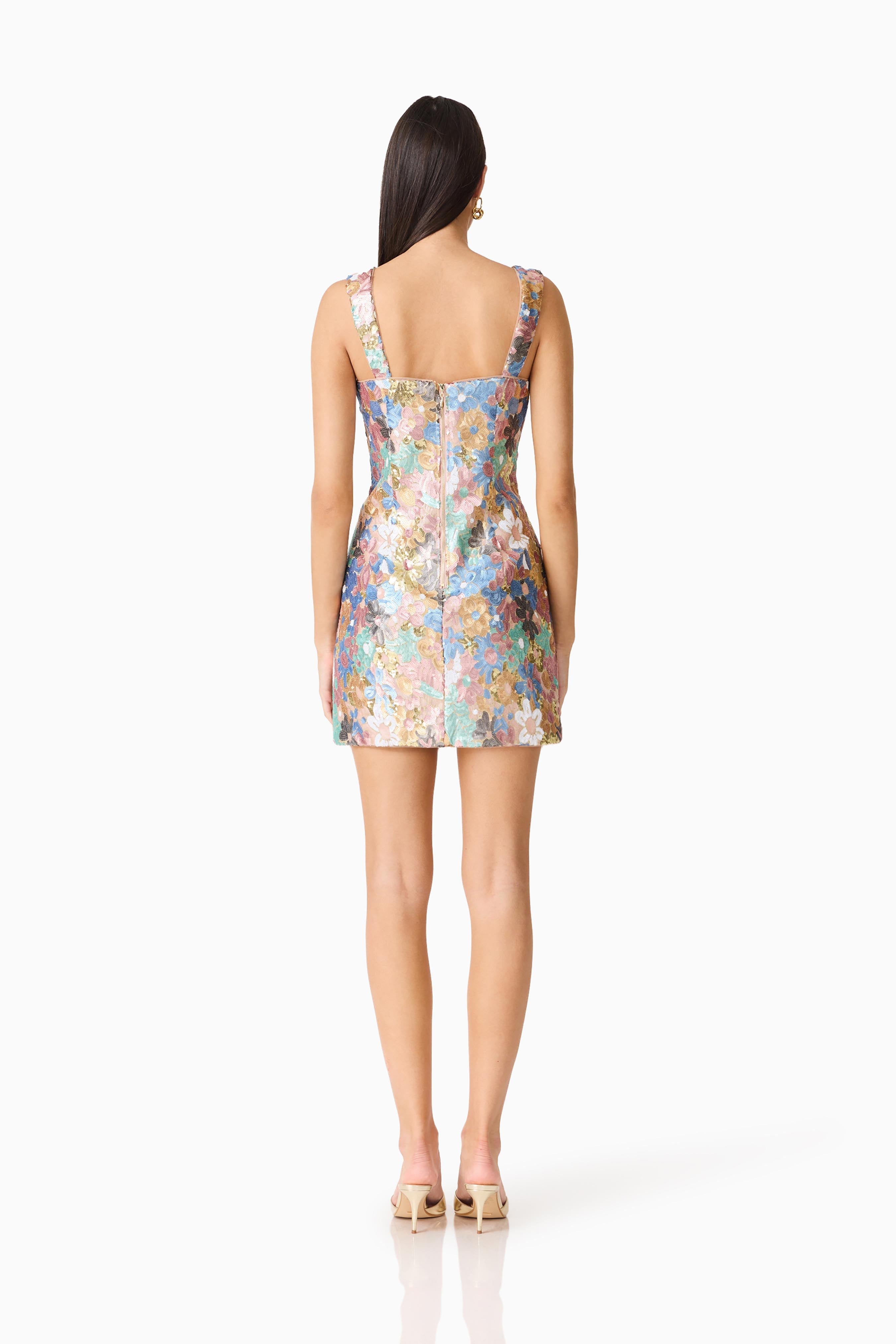 Athea Sequin Mini Dress in Floral