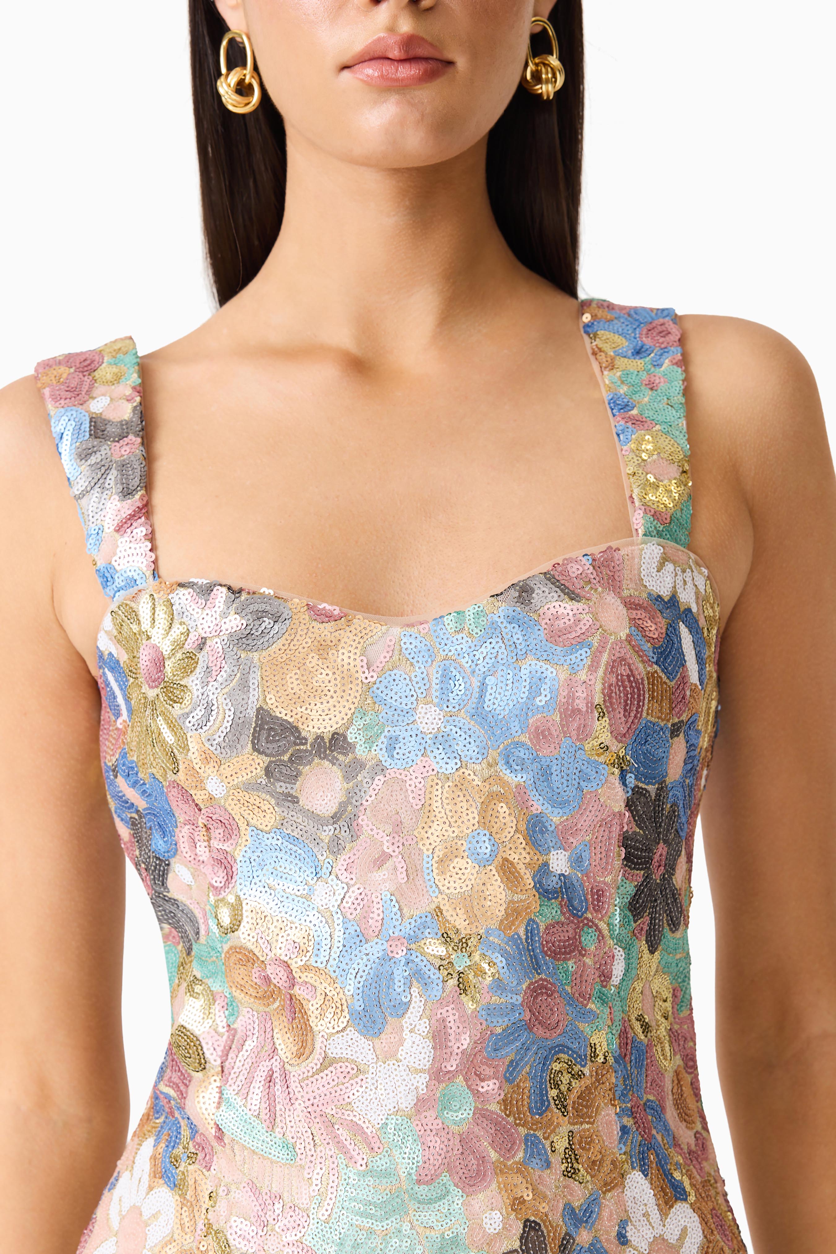 Athea Sequin Mini Dress in Floral