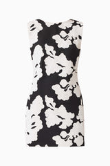 Bloomnoir Shift Mini Dress in Black & White
