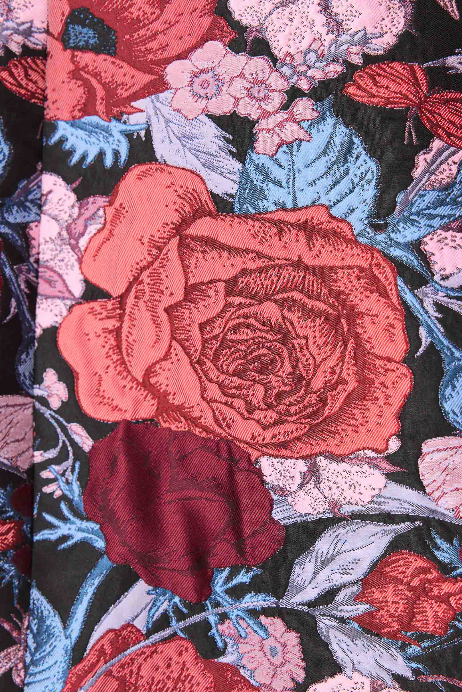Delphine Tulip Mini Dress in Pink & Black Floral