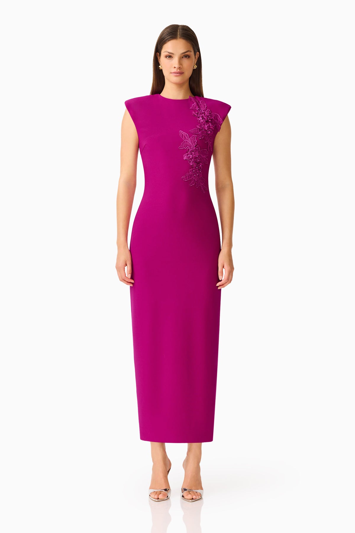 Dahlira Column Maxi Dress in Orchid Pink