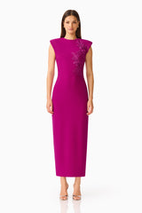 Dahlira Column Maxi Dress in Orchid Pink
