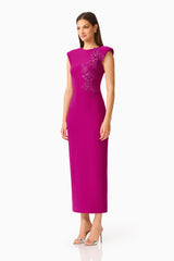 Dahlira Column Maxi Dress in Orchid Pink