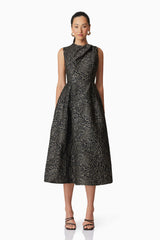 Deanna Midi Dress in Black