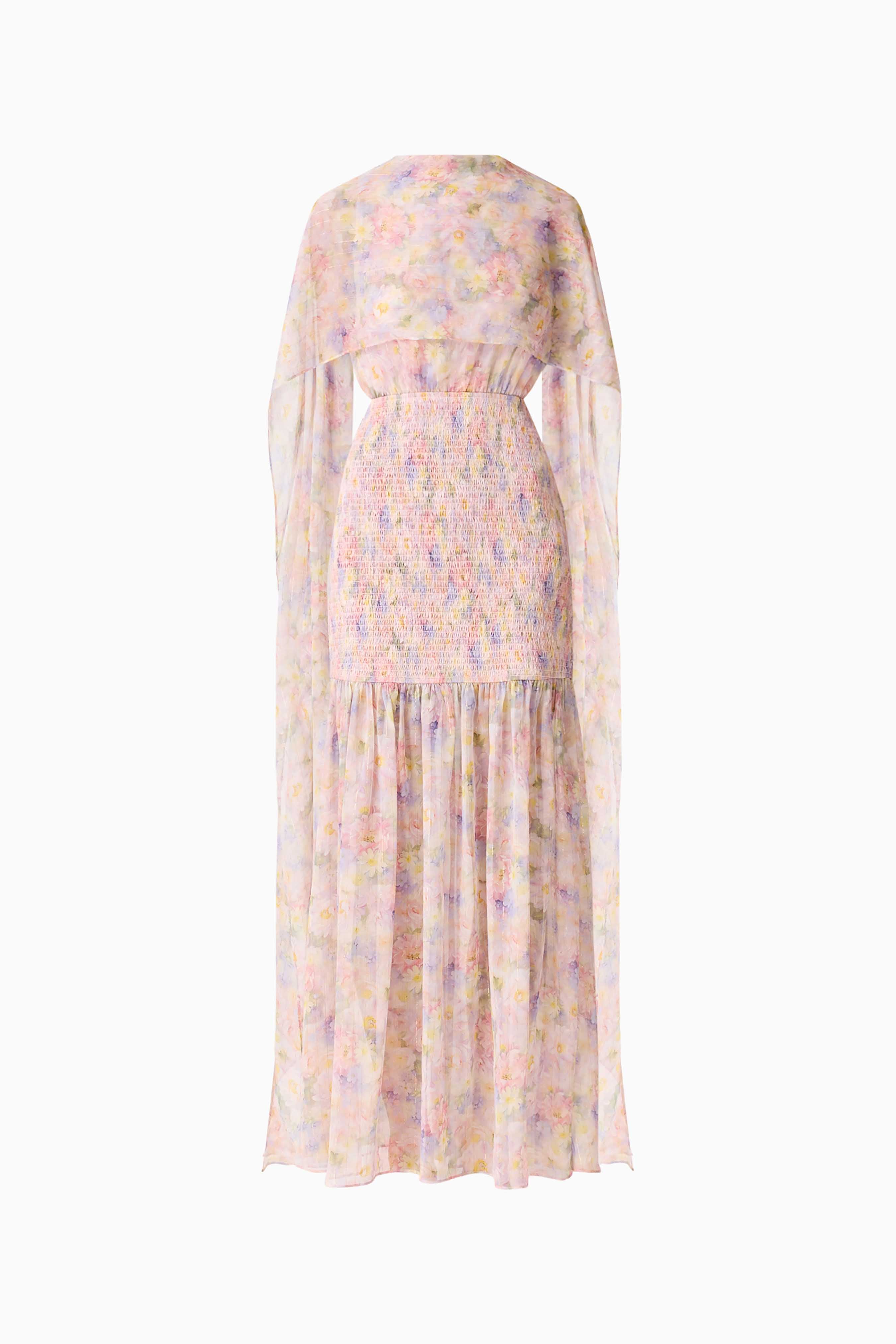 Alinda Cape Gown in Pink Floral