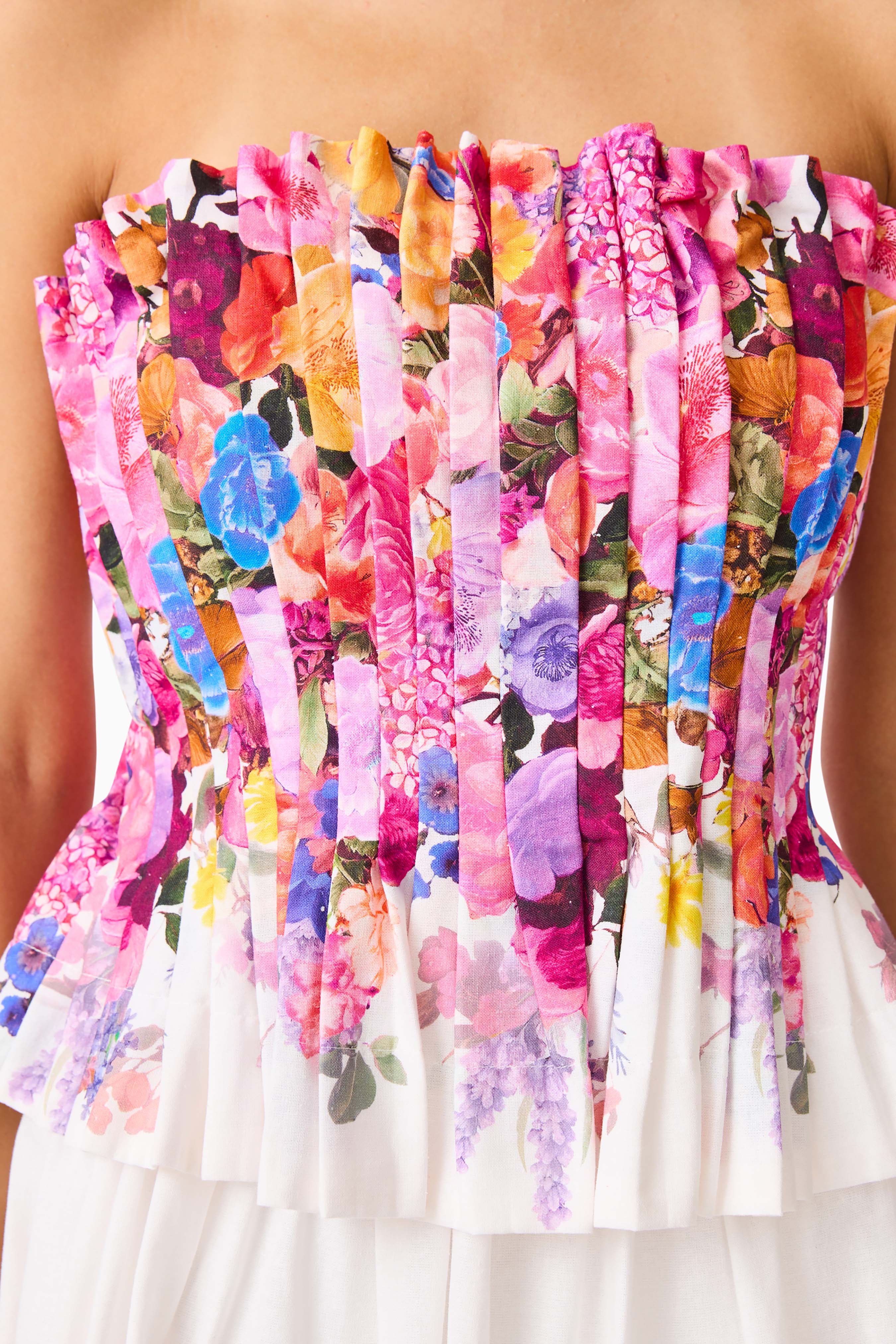 Alice Tiered Gown in Ombre Floral