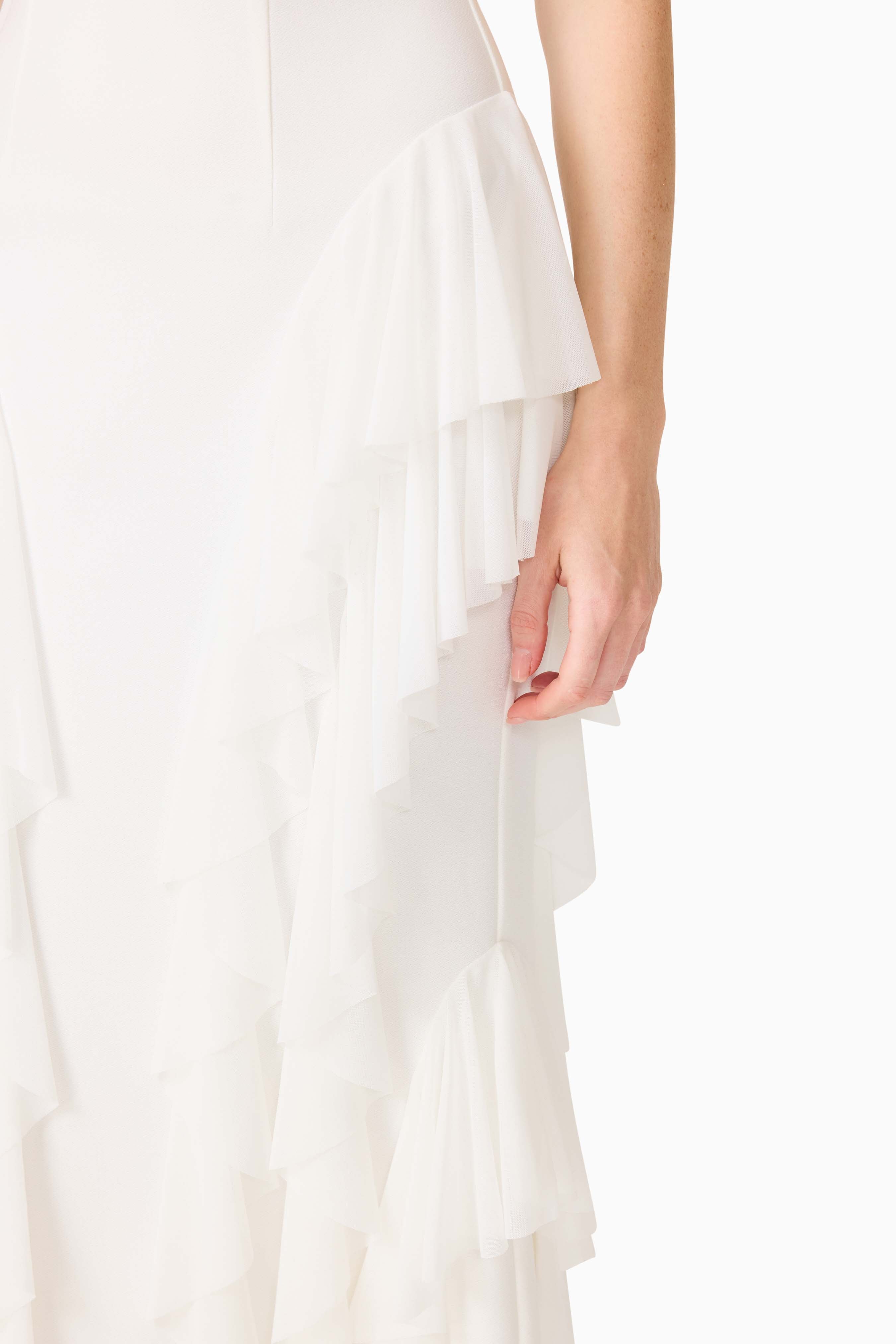 Amelina Strapless Gown in White