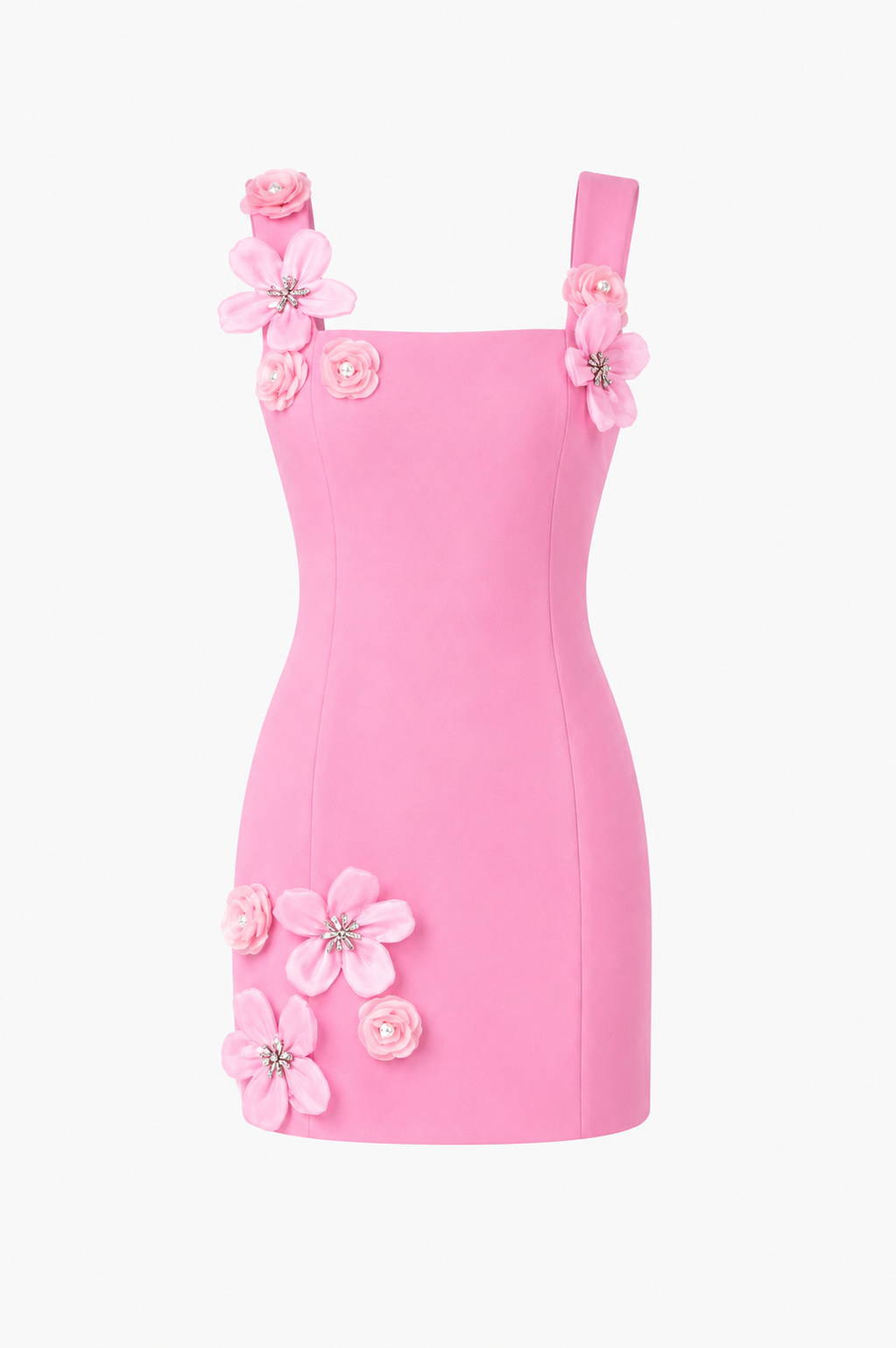 Chantelle Floral Mini Dress in Pink